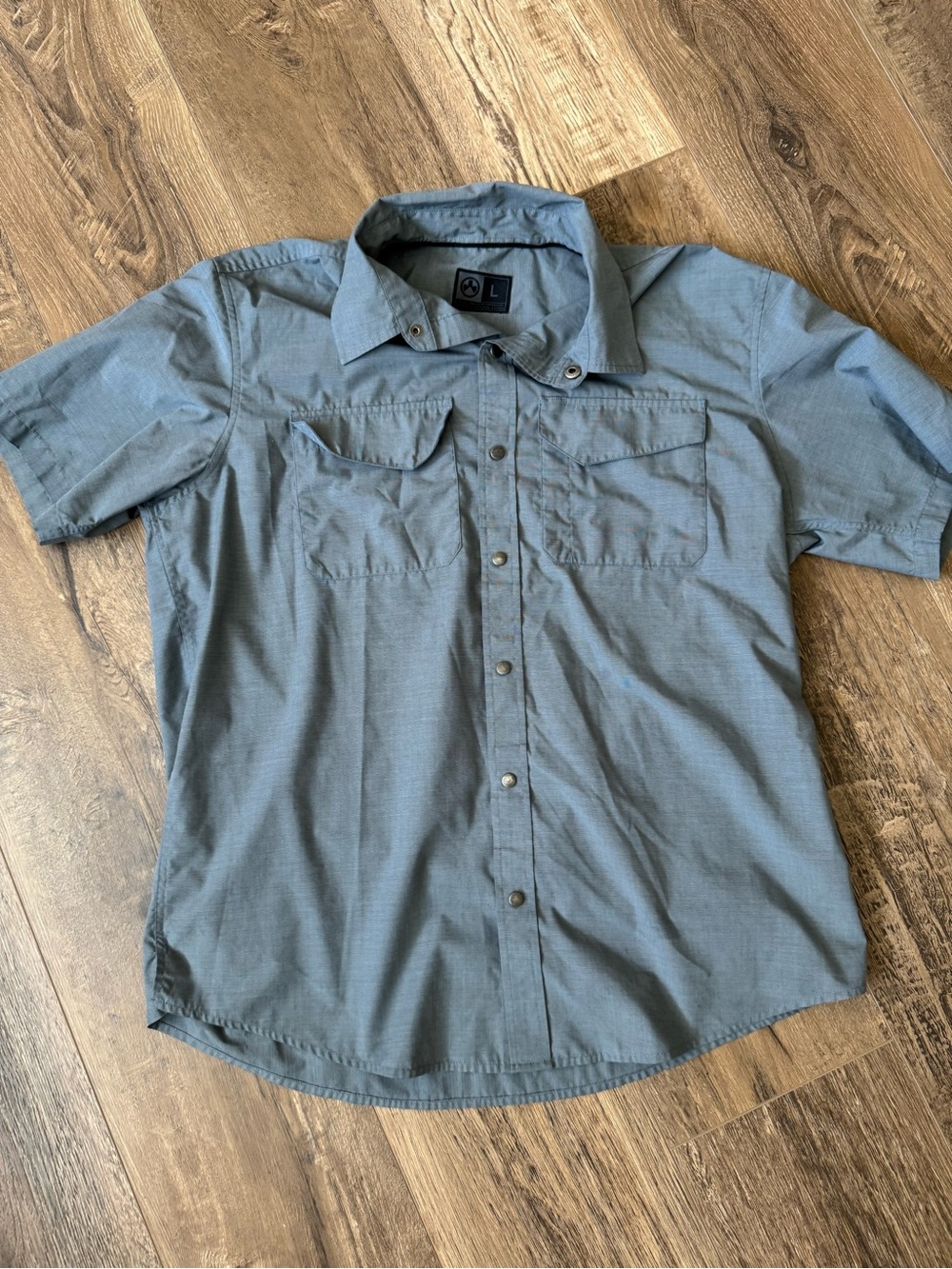 Magpul Casual Short-Sleeve Button-Down Shirt in Steel Blue